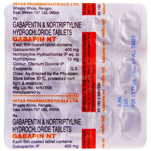 gabapin nt 400mg tablet 15's